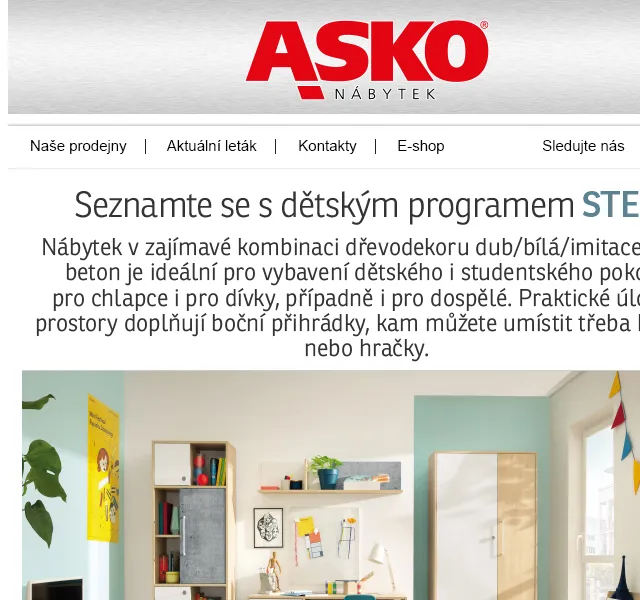 Asko Nábytek: Dětské pokoje -15 % – červen 2026 | Nuslet.cz