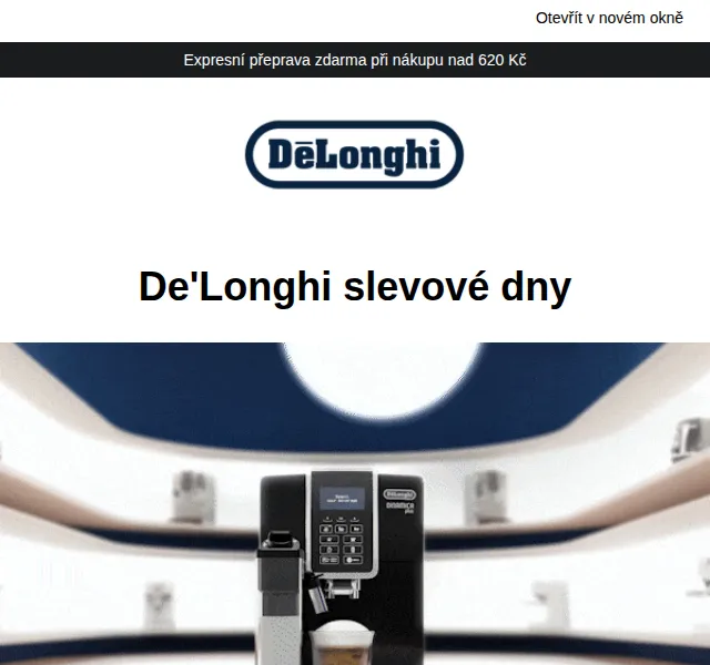 De'Longhi: 20% sleva na kávovary a kuchyňské spotřebiče – červenec 2026 | Nuslet.cz