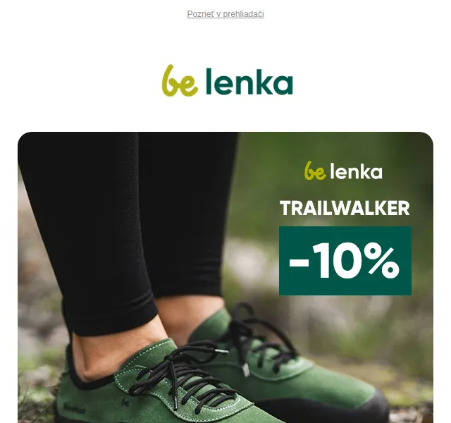 Be Lenka: 10% sleva na Trailwalker barefoot boty – červenec 2026 | Nuslet.cz