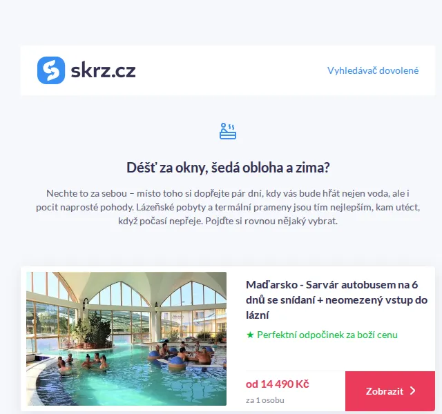 Vánoce na Skrz: Lázeňské pobyty od 3 989 Kč – červenec 2026 | Nuslet.cz