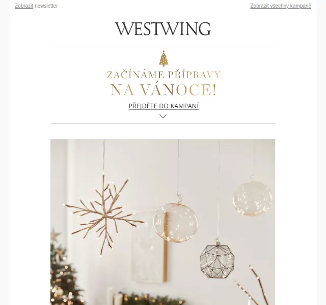 Westwing: Vánoční dekorace a osvětlení od 159 Kč – červenec 2026 | Nuslet.cz