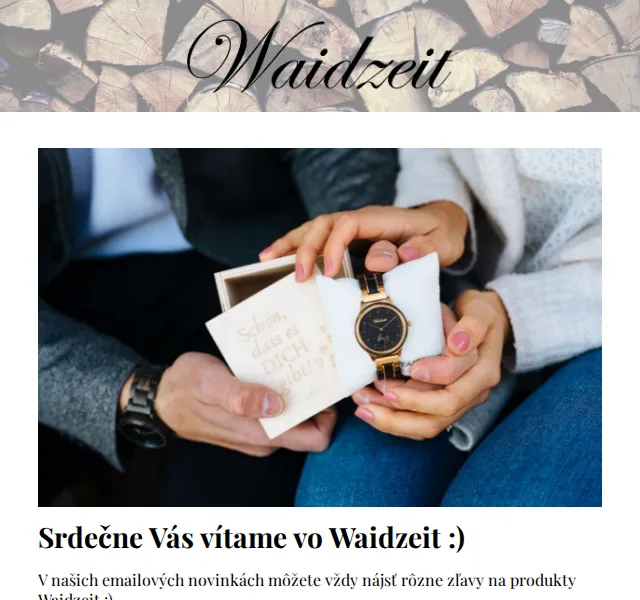 Waidzeit: Zľava 5 € na prvý nákup – červenec 2026 | Nuslet.cz