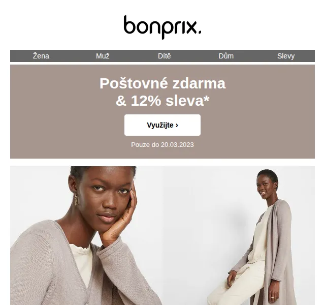bonprix: 12% sleva + poštovné zdarma – červen 2026 | Nuslet.cz