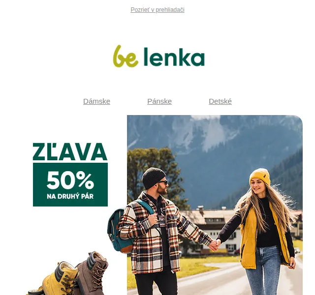 Be Lenka: 50% sleva na druhý pár barefoot bot – červen 2026 | Nuslet.cz