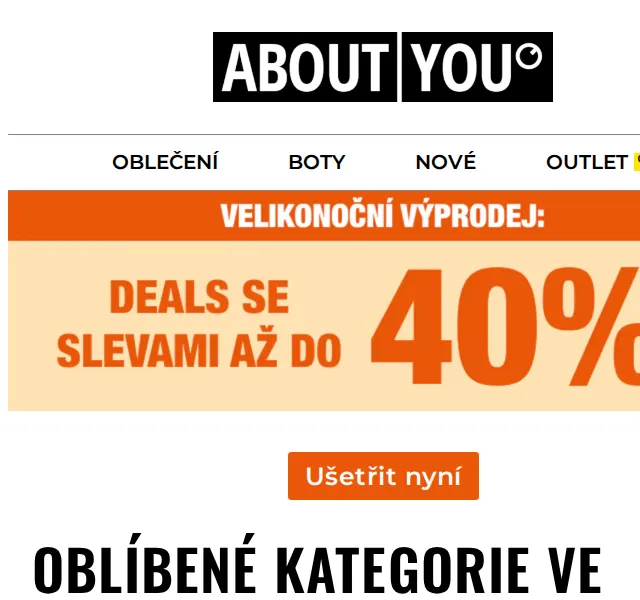 Anna z ABOUT YOU: Sleva až 40 % – duben 2026 | Nuslet.cz