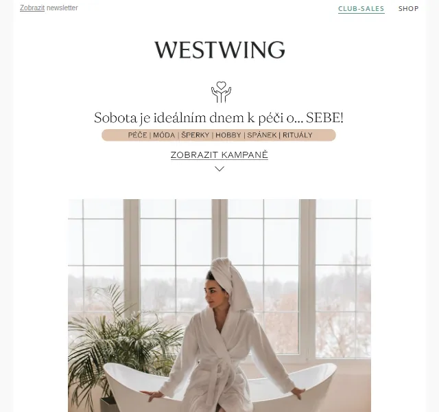 Westwing: Wellness den – Péče, móda, šperky – červenec 2026 | Nuslet.cz