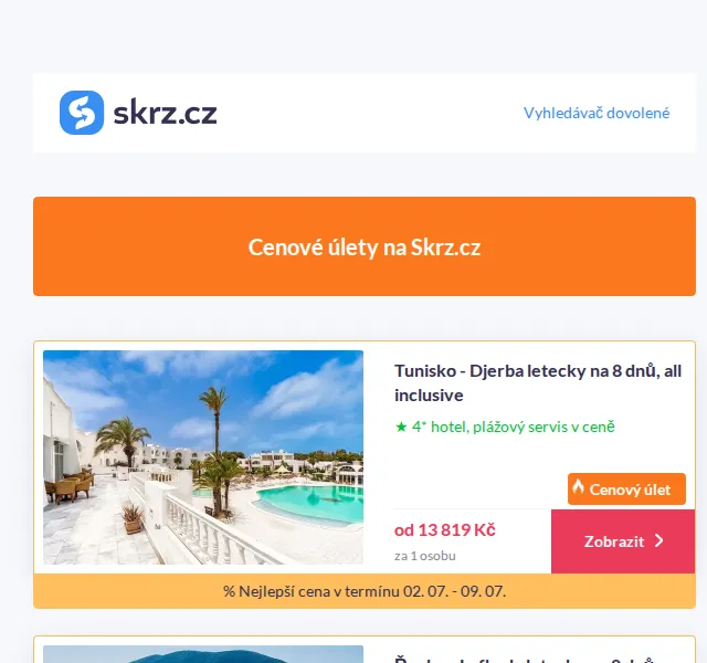 Vánoce na Skrz: Letní dovolená od 13 819 Kč – červenec 2026 | Nuslet.cz