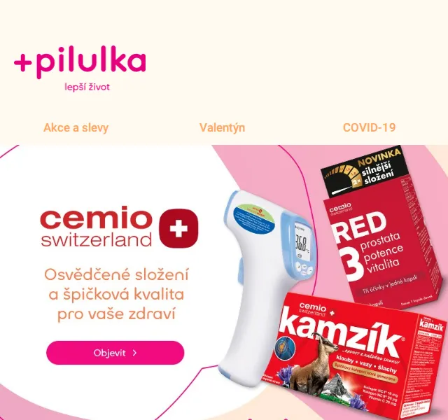Pilulka.cz: CEMIO produkty pro zdraví – červen 2026 | Nuslet.cz