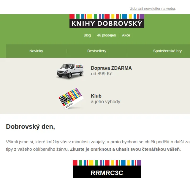 KnihyDobrovsky.cz: Sleva 20 % na knihy – červenec 2026 | Nuslet.cz