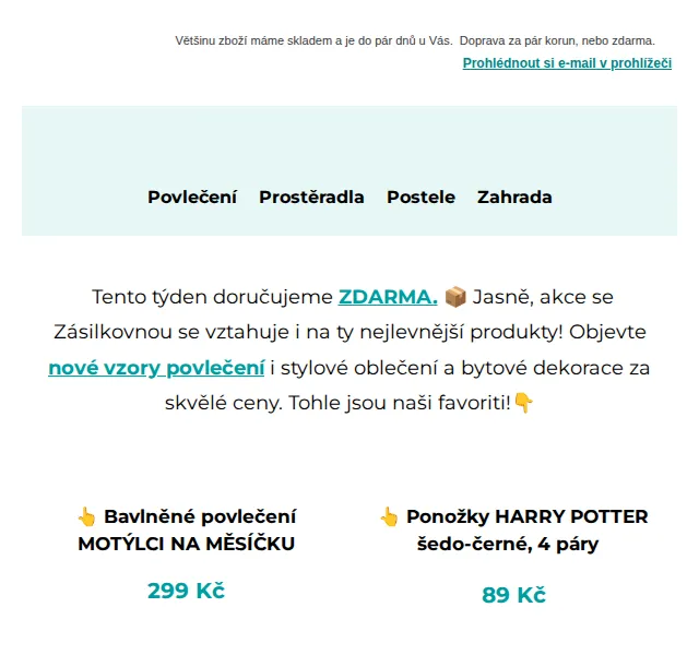 Výprodej povlečení: Sleva až 75 % a doprava zdarma – červenec 2026 | Nuslet.cz