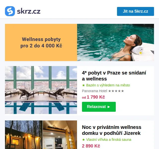 Vánoce na Skrz: Wellness pobyty od 1 790 Kč – červen 2026 | Nuslet.cz