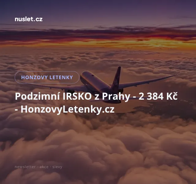 Honzovy letenky: Irsko z Prahy – 2 384 Kč | Nuslet.cz