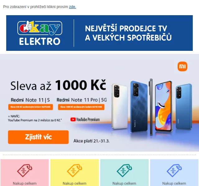 OKAY: TCL TV, Samsung Galaxy a LG lednice – červen 2026 | Nuslet.cz