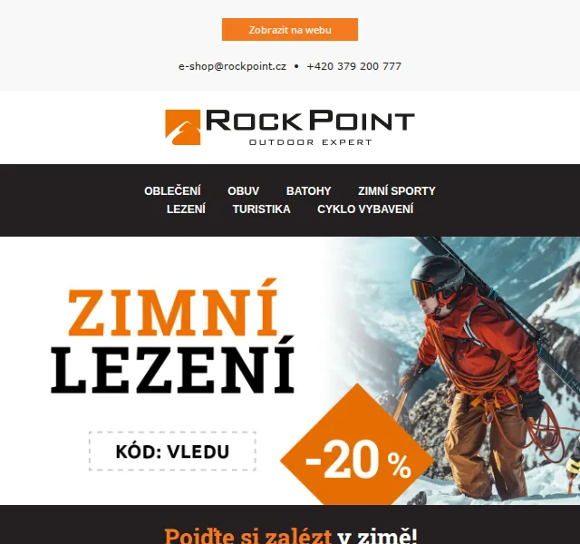 Rock Point: Sleva 20 % na zimní lezení – červen 2026 | Nuslet.cz