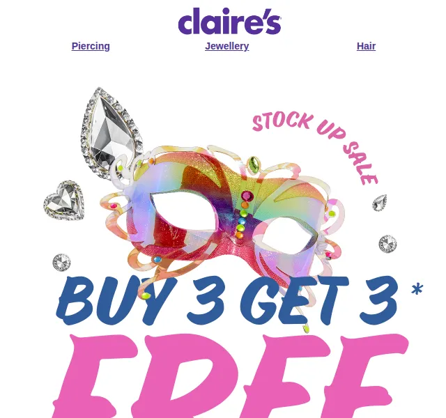 Claire's: akce 3+1 zdarma na šperky – červenec 2026 | Nuslet.cz