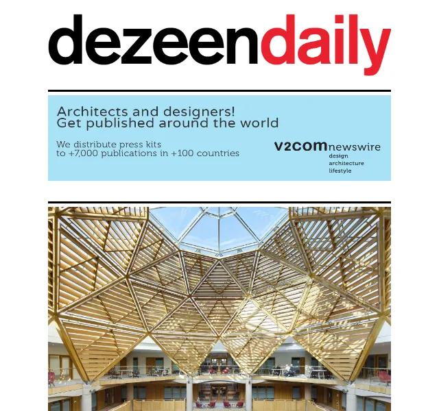 Dezeen Daily: Architektura a design – červen 2026 | Nuslet.cz