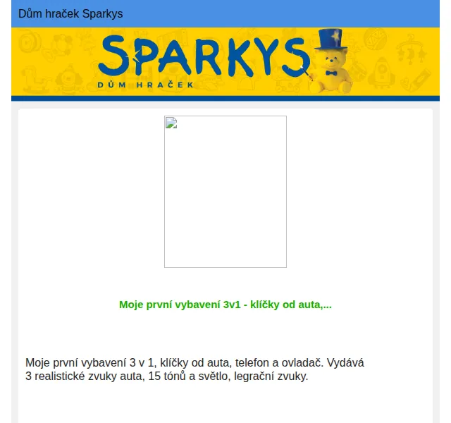 Sparkys: Hračky pro nejmenší od 199 Kč – červen 2026 | Nuslet.cz