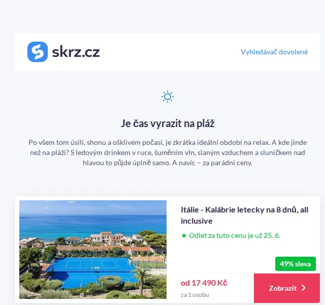 Vánoce na Skrz: Dovolená u moře all inclusive od 11 290 Kč – červen 2026 | Nuslet.cz