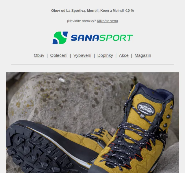 Sanasport: Obuv La Sportiva, Merrell, Keen a Meindl -10 % – červen 2026 | Nuslet.cz