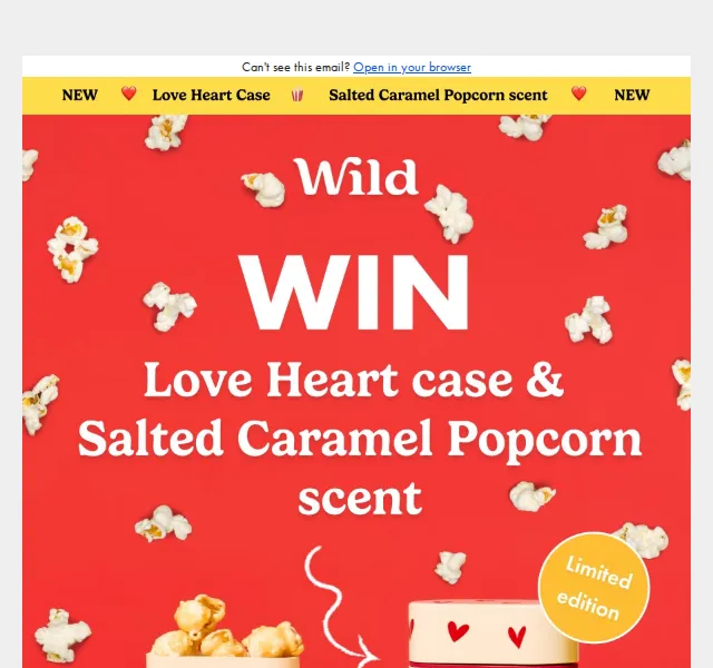 Wild: Love Heart pouzdro a popcorn – soutěž únor 2026 | Nuslet.cz