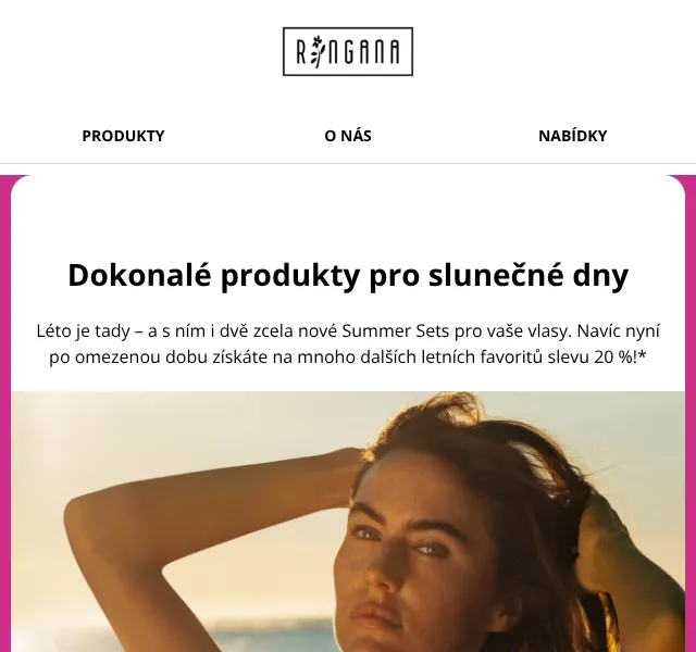 RINGANA: Sleva 20 % na letní sady a péči – červenec 2026
