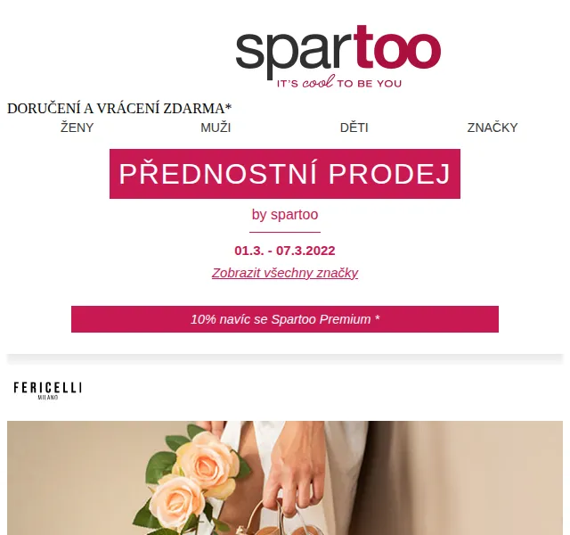 Spartoo.cz: Až -50 % na Fericelli, Guess & Desigual – březen 2026 | Nuslet.cz