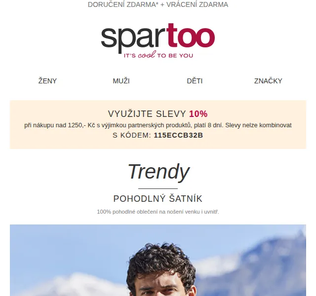 Spartoo.cz: Sleva 10 % na nákup nad 1250 Kč – červen 2026 | Nuslet.cz