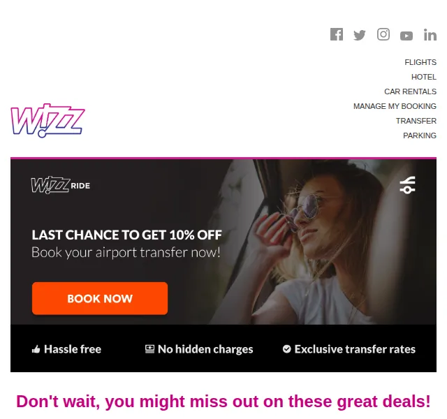 Wizz Air: sleva až 10 % – červen 2026 | Nuslet.cz