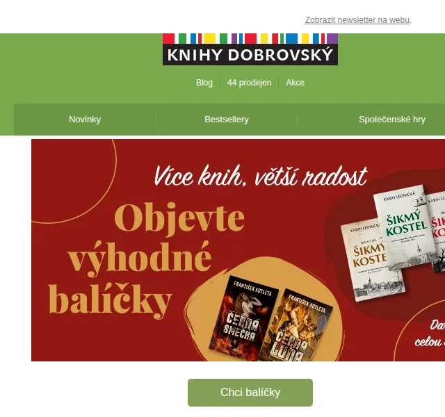 KnihyDobrovsky.cz: výhodné knižní balíčky – červen 2026 | Nuslet.cz