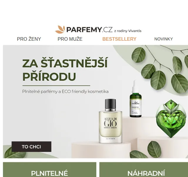 Parfemy.cz: Plnitelné parfémy a ECO friendly kosmetika – sleva 25 % – červen 2026 | Nuslet.cz