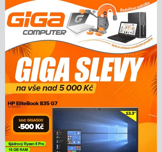 GIGACOMPUTER.cz: Slevy 500–2000 Kč – červenec 2026