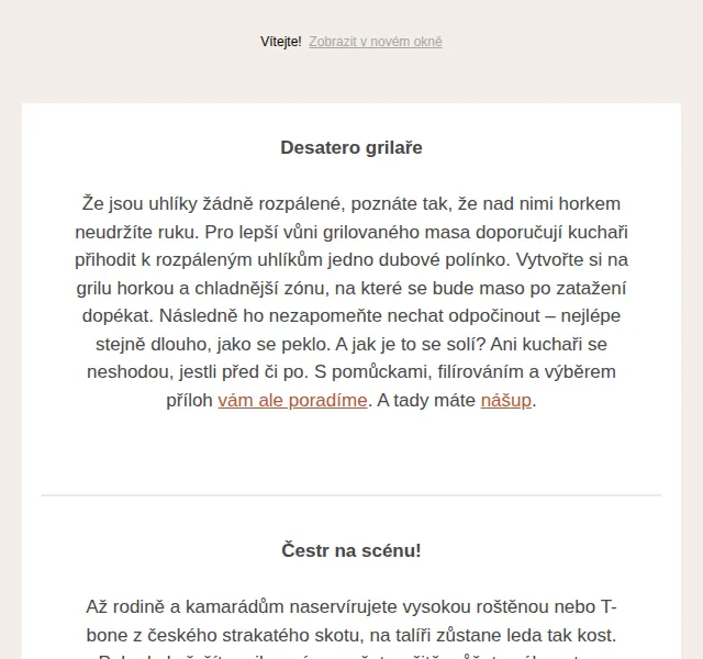 Jídlo a radost: grilovací inspirace a tipy na maso – červenec 2026 | Nuslet.cz