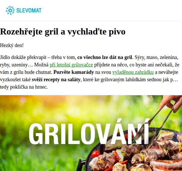 Slevomat: grilování a letní saláty – červenec 2026 | Nuslet.cz