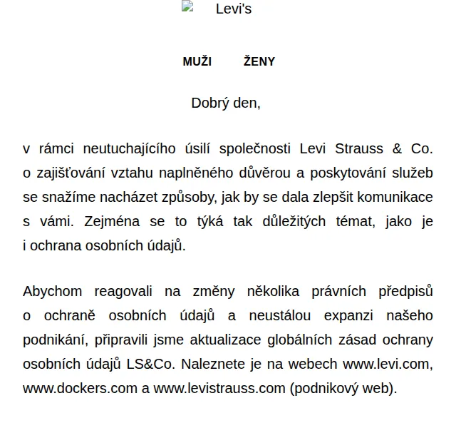 Levi's®: Nová kolekce a legislativní změny – červen 2026 | Nuslet.cz