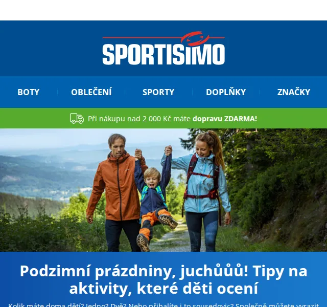 Sportisimo.cz: Dětské boty a batohy od 149 Kč – červen 2026 | Nuslet.cz