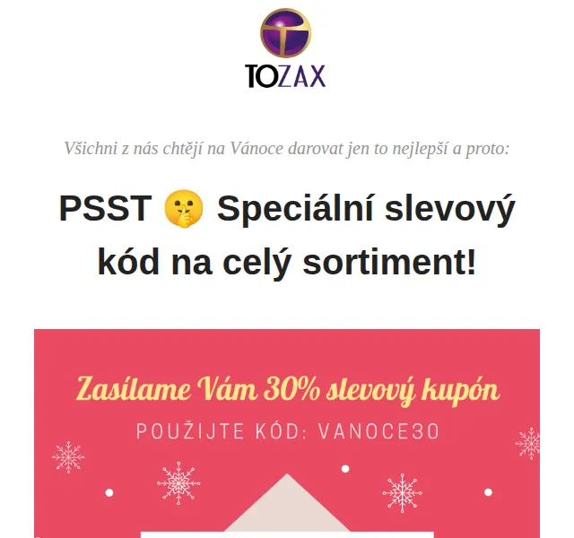 Tozax CZ: 30% sleva na celý sortiment – červen 2026 | Nuslet.cz