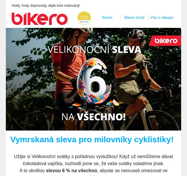 Czbikero: Velikonoční sleva 6 % – červenec 2026 | Nuslet.cz