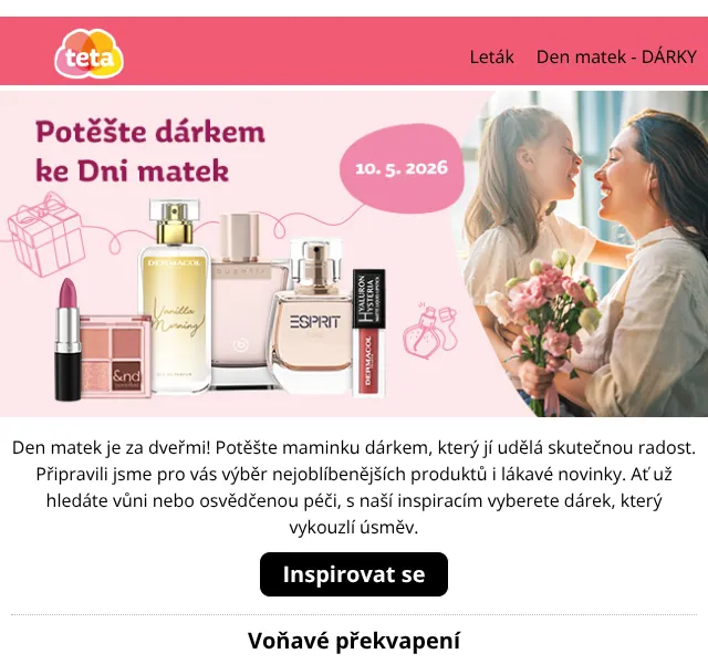 Teta drogerie: Dárek pro maminku – květen 2026 | Nuslet.cz