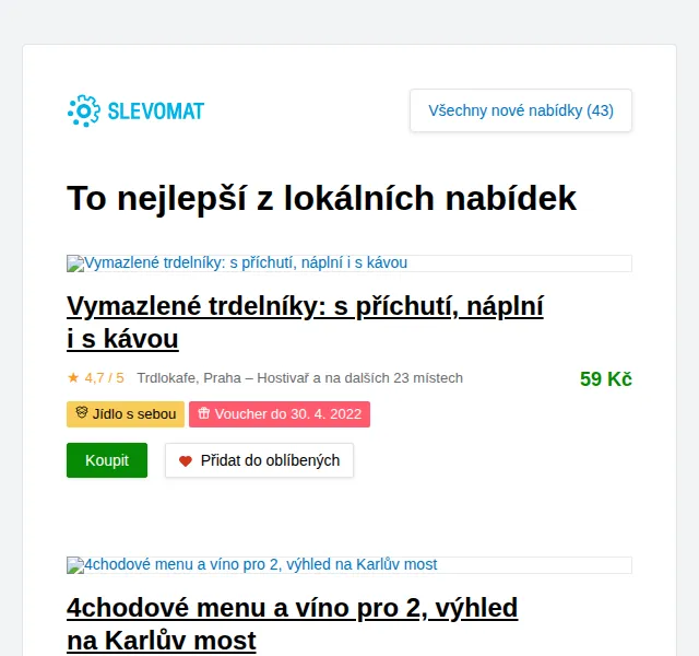 Slevomat: 4chodové menu a víno pro 2 s výhledem na Karlův most – červen 2026 | Nuslet.cz