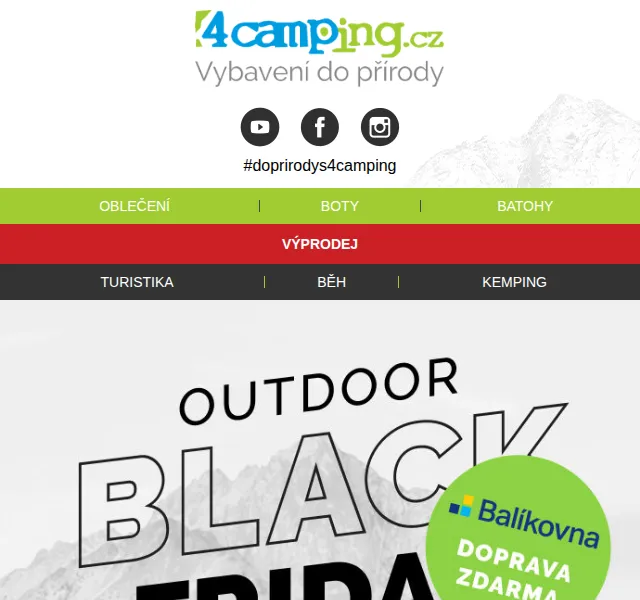 4camping.cz: Black Friday bestsellery + doprava zdarma – listopad 2023 | Nuslet.cz