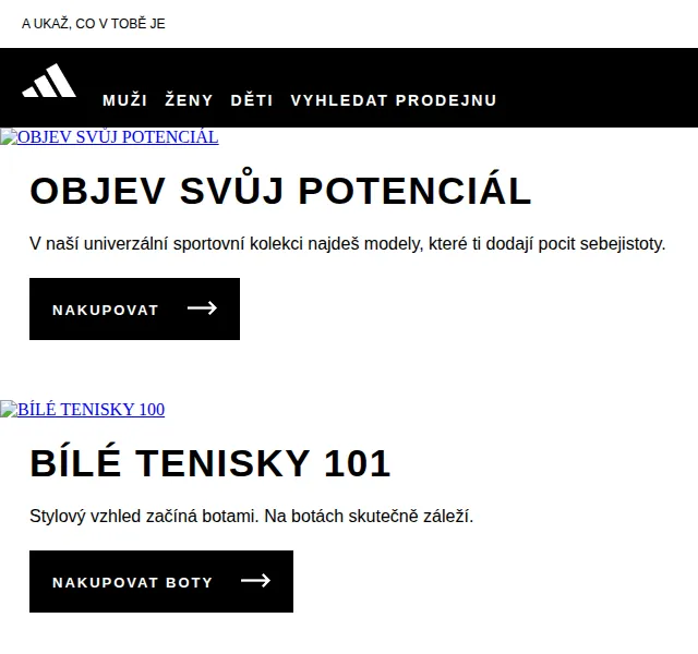 Adidas: Objev svůj potenciál ve sportovní kolekci – červen 2026 | Nuslet.cz