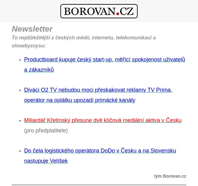 Aleš Borovan: Přehled zpráv z médií a byznysu – červen 2026 | Nuslet.cz