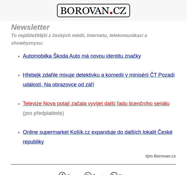 Aleš Borovan: Nová identita Škoda Auto, seriály a Košík.cz – červen 2026 | Nuslet.cz