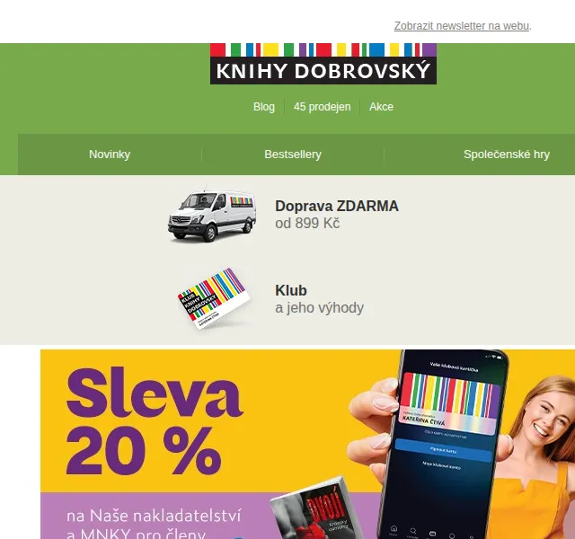 KnihyDobrovsky.cz: Sleva 20 % na knížky z Našeho nakladatelství – červenec 2026 | Nuslet.cz