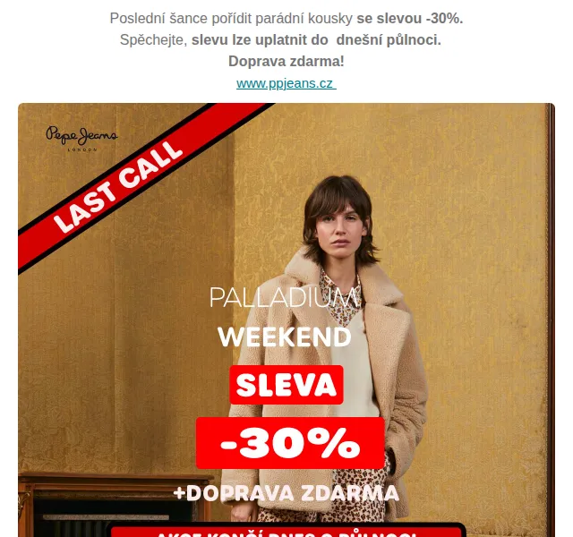 Pepe Jeans - Custom_Design - Palladium: Last call -30% – červen 2026 | Nuslet.cz