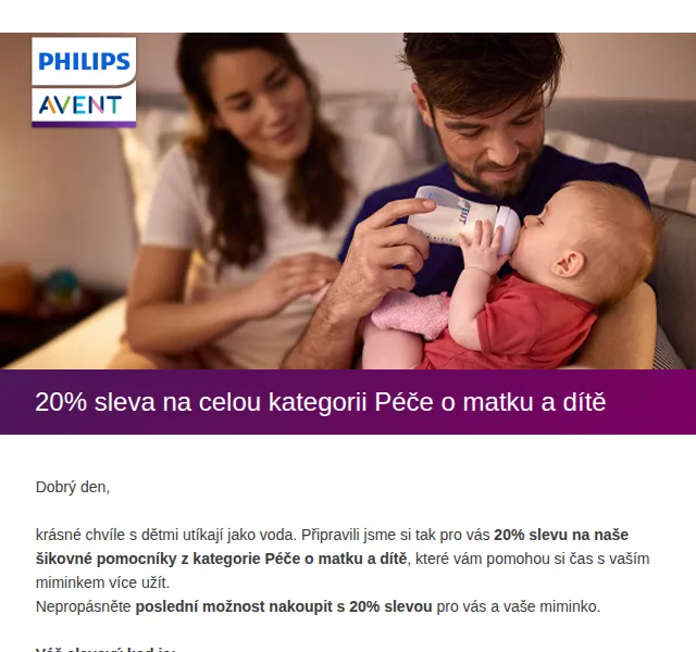 Philips: 20% sleva na péči o matku a dítě – červen 2026 | Nuslet.cz