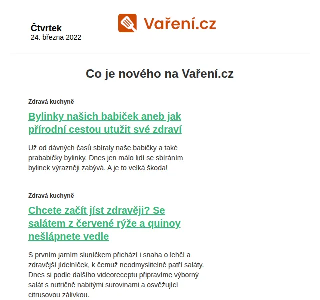 Vaření.cz: Salát z rýže a quinoy, fazolová polévka – červen 2026 | Nuslet.cz