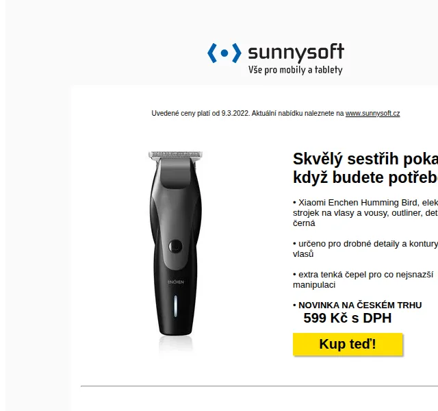 Sunnysoft: Xiaomi Enchen, Huawei Band 6 a další – červen 2026 | Nuslet.cz