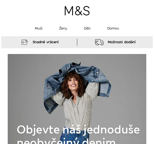 Marks and Spencer: Sleva 20 % na denim – červen 2026 | Nuslet.cz