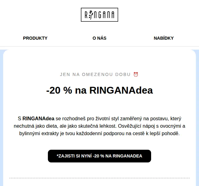RINGANA: -20 % na RINGANAidea – červen 2026 | Nuslet.cz
